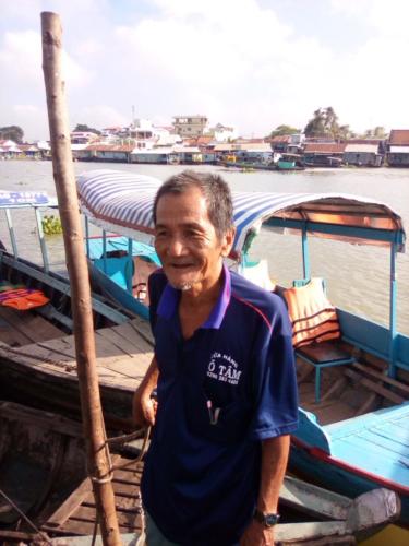 Our one legged skipper Chau Doc